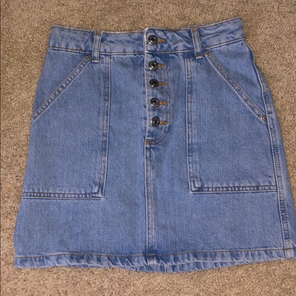 Top shop jean skirt.